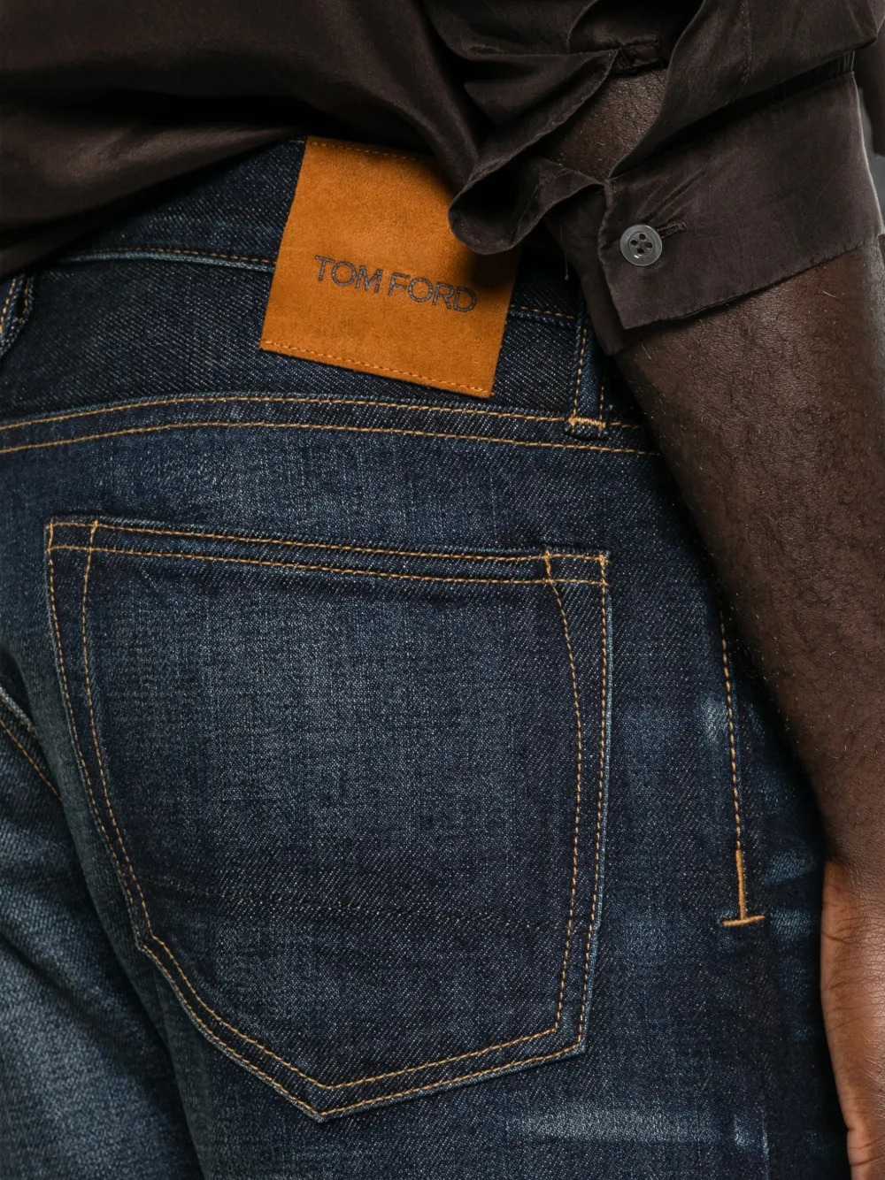 Tom Ford Men Jeans With Belt Loops And Logo Patch TOM FORD