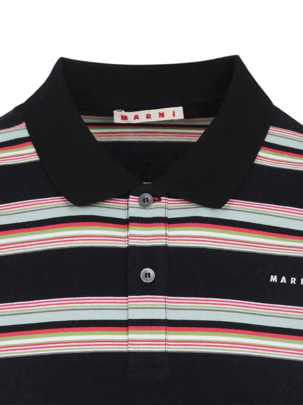 Marni Men Striped Long-Sleeve Polo Shirt MARNI