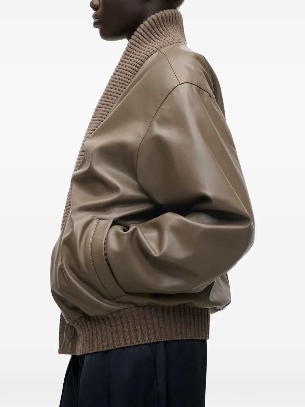 Victoria Beckham Women Zana Leather Jacket VICTORIA BECKHAM