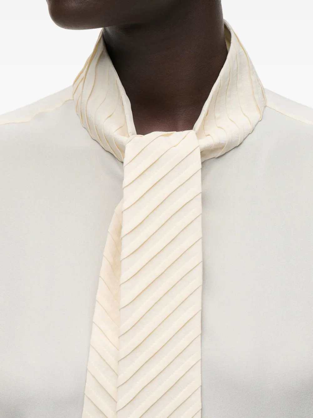 Victoria Beckham Women Pleated Blouse With Scarf Detail VICTORIA BECKHAM