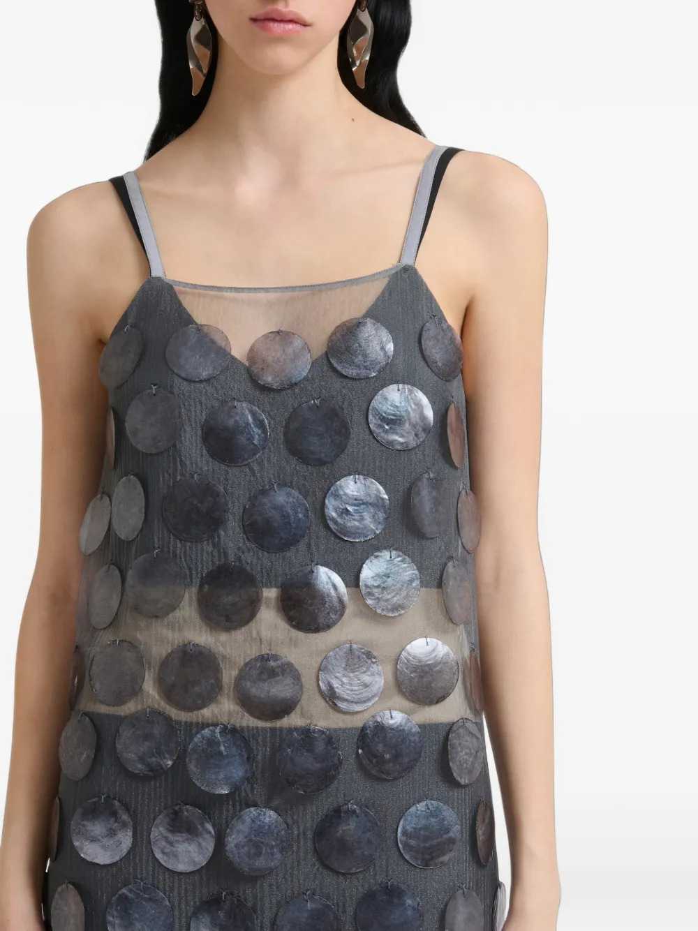 Marni Women Mother-Of-Pearl Sequin Midi Dress MARNI