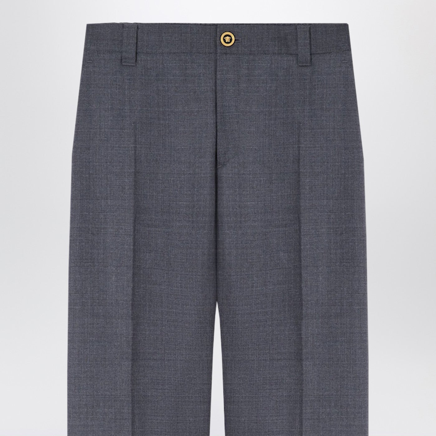 Versace Anthracite Grey Wool Jogger Trousers Men VERSACE
