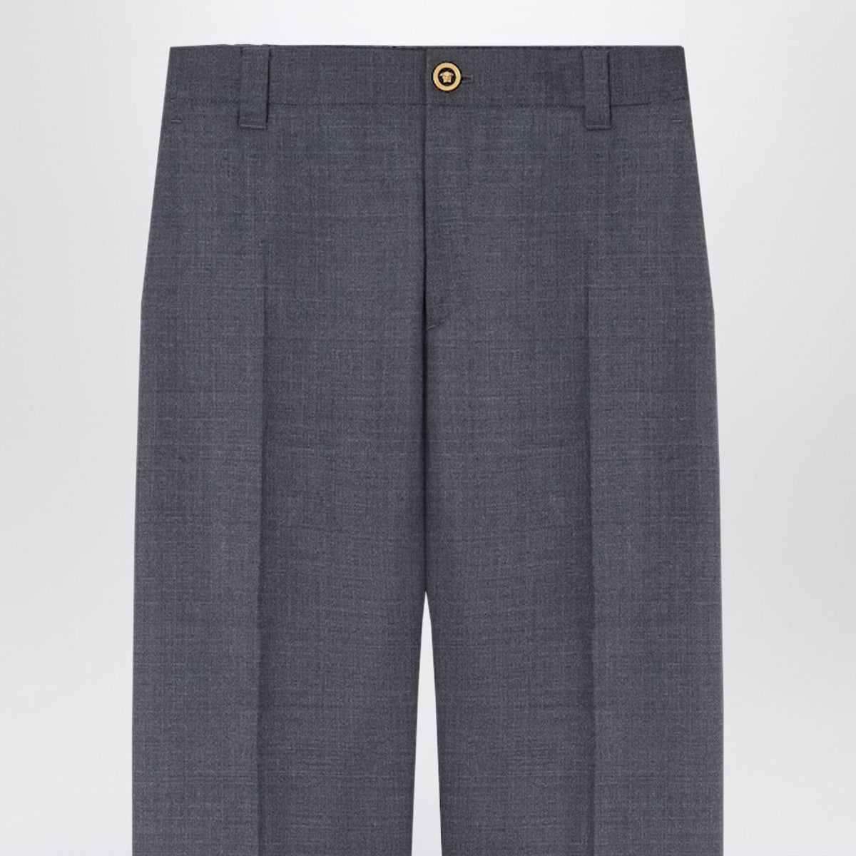 Versace Anthracite Grey Wool Jogger Trousers Men VERSACE