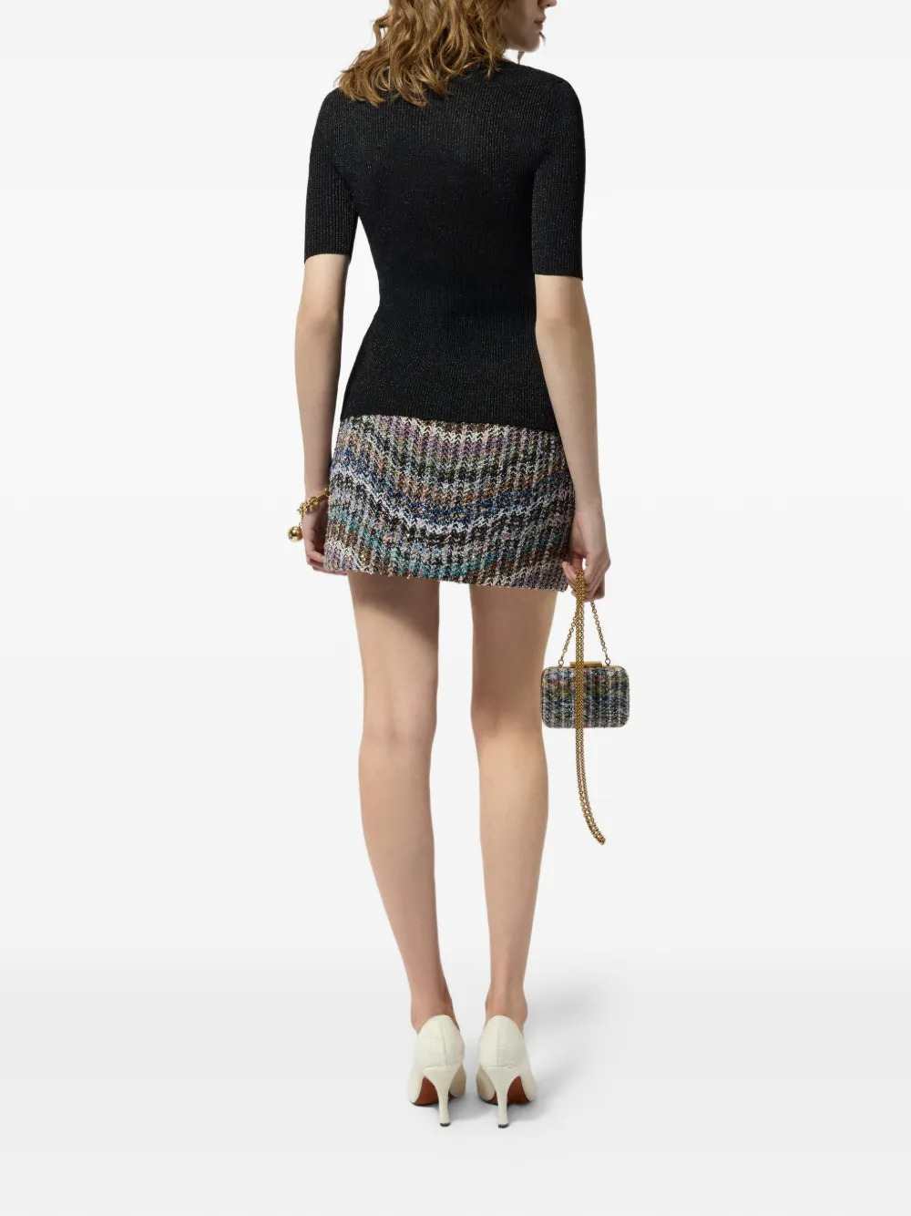 Missoni Women Zigzag Knit Sequin Skirt MISSONI