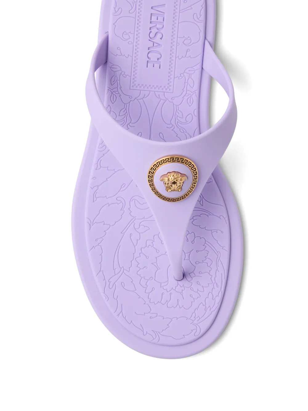 Versace Women Alia Rubber Flat Sandals VERSACE