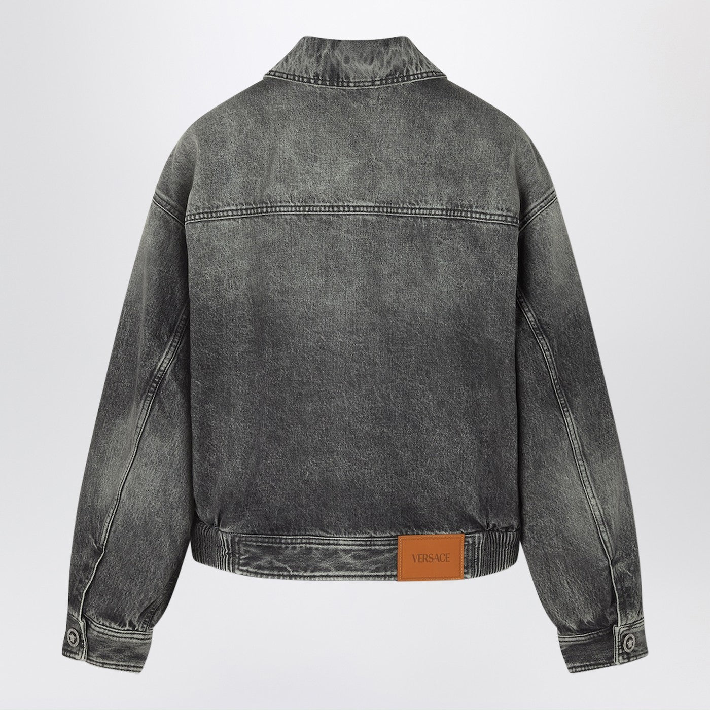 Versace Grey Denim Blouson Jacket Men VERSACE