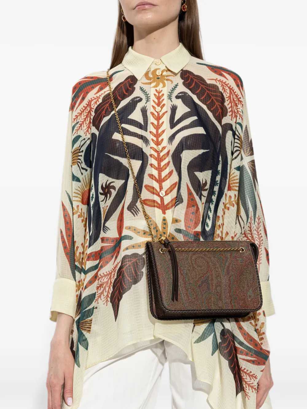 Etro Women Large Arnica Shoulder Bag With Paisley Print ETRO