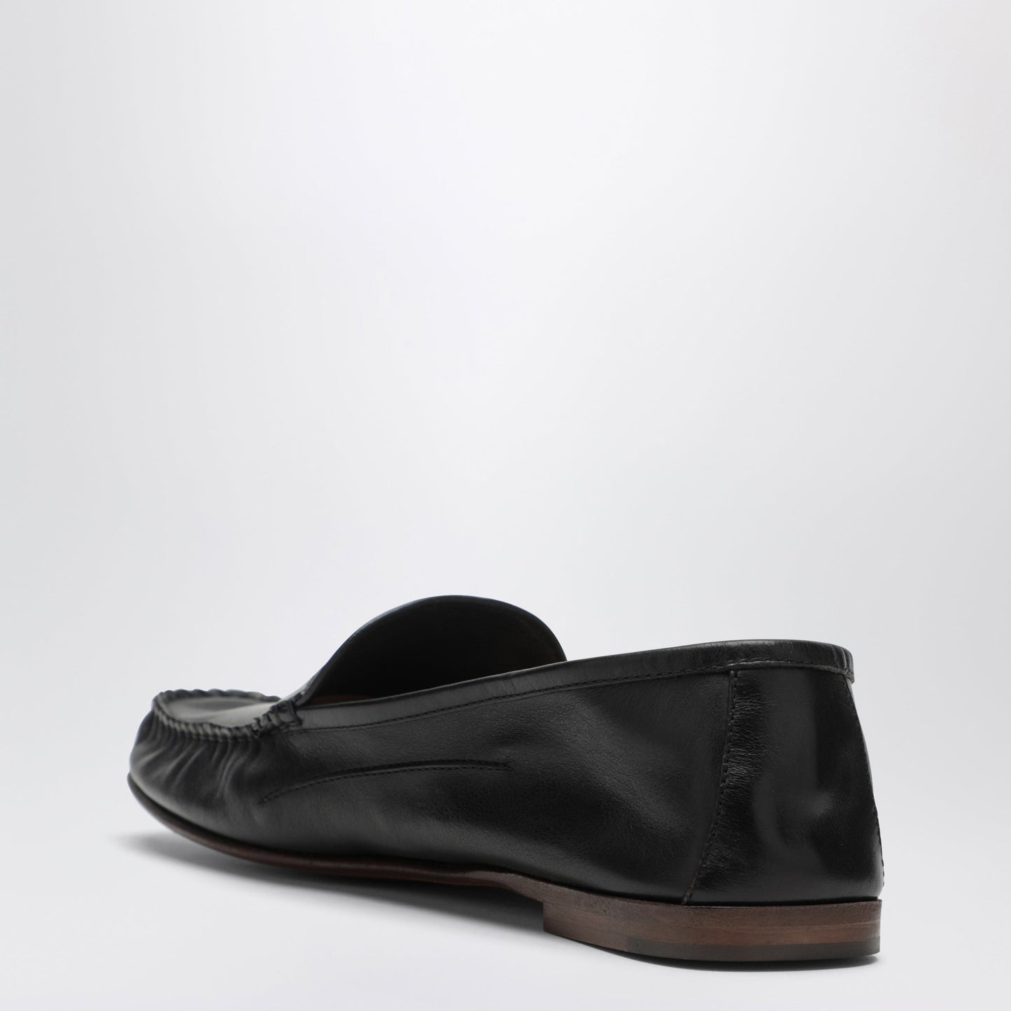 Versace Black Guanto Loafers In Calf Leather Men VERSACE