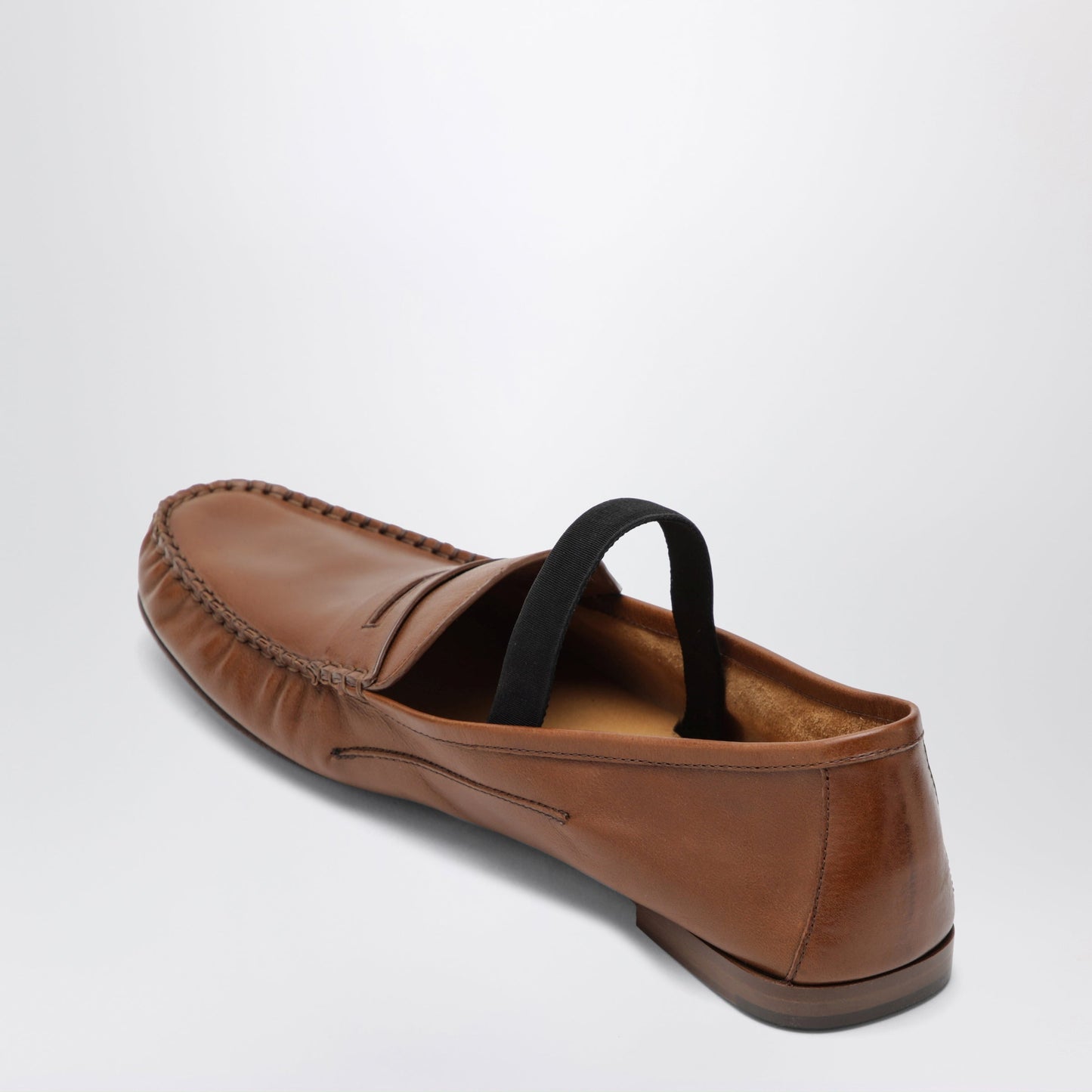 Versace Brown Guanto Loafers In Calf Leather Men VERSACE