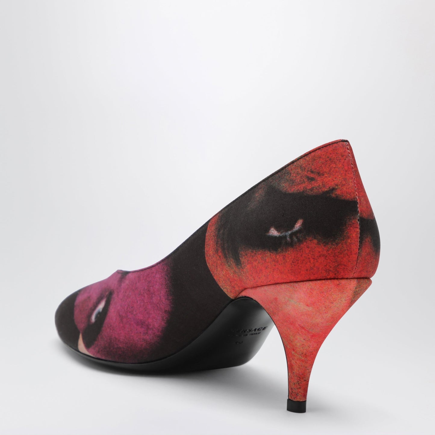 Versace Tina Pumps In Silk Faille With The Party Print Women VERSACE