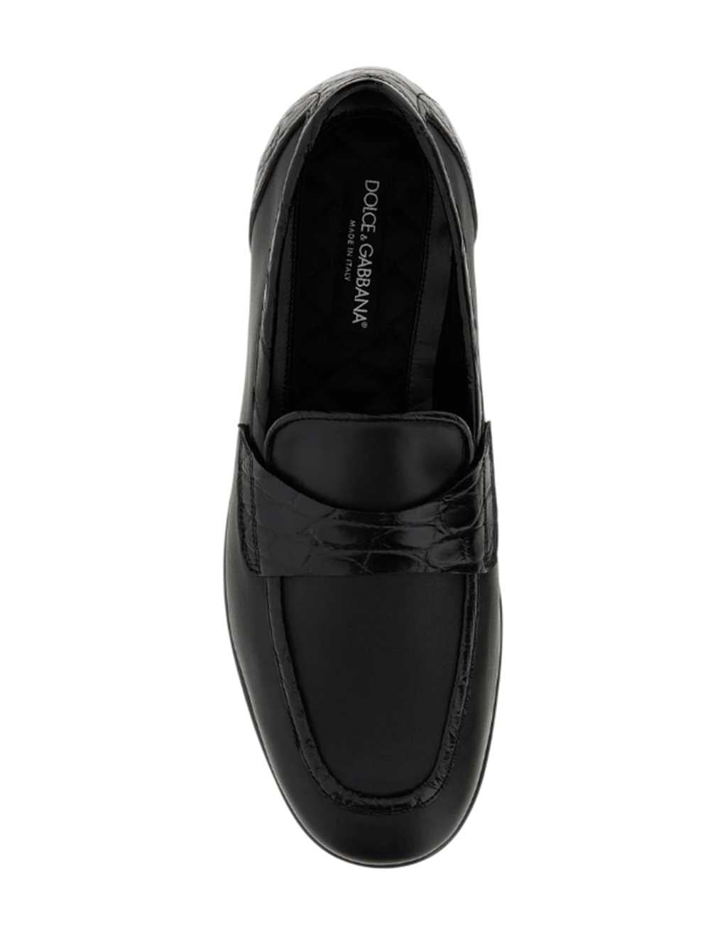 Dolce & Gabbana Men Alligator-Effect Leather Loafers DOLCE & GABBANA