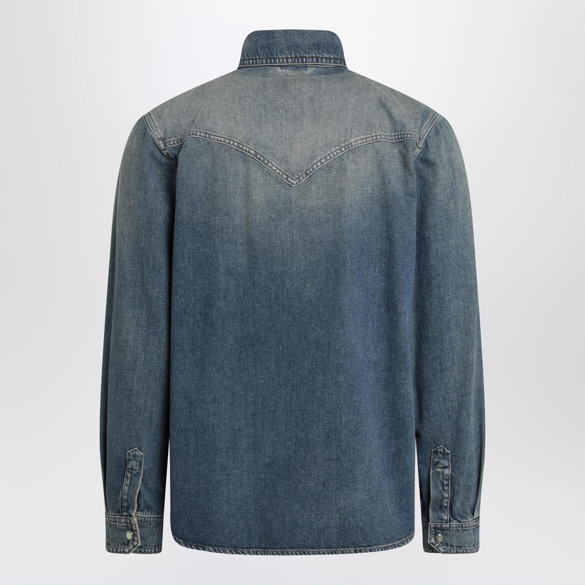 Versace Vintage Blue Denim Shirt Men VERSACE