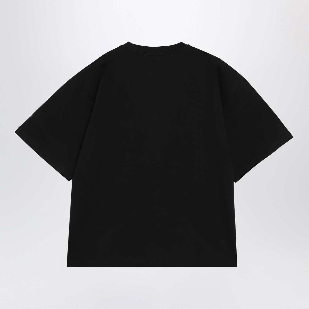 Versace Black Cotton Jersey T-Shirt With Medusa Embroidery Men VERSACE