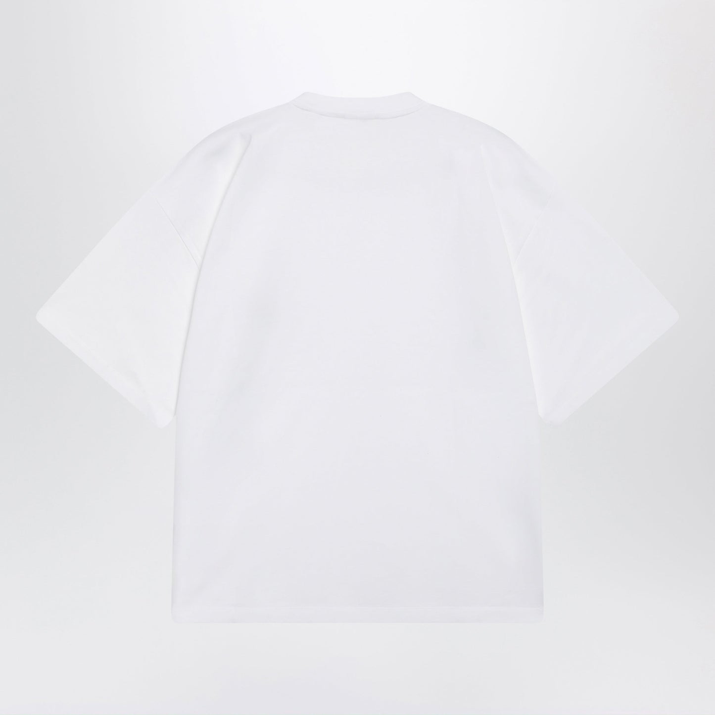 Versace White Cotton Jersey T-Shirt With Medusa Embroidery Men VERSACE