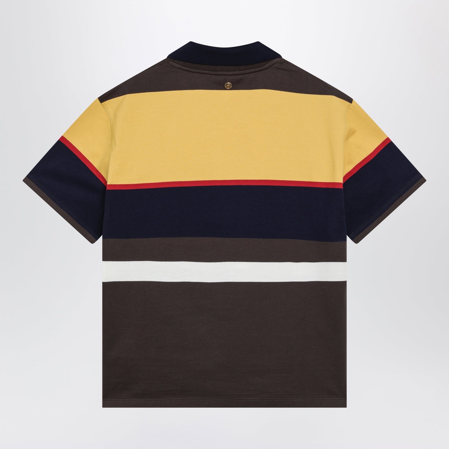 Versace Color-Block Striped Cotton Polo T-Shirt Men VERSACE
