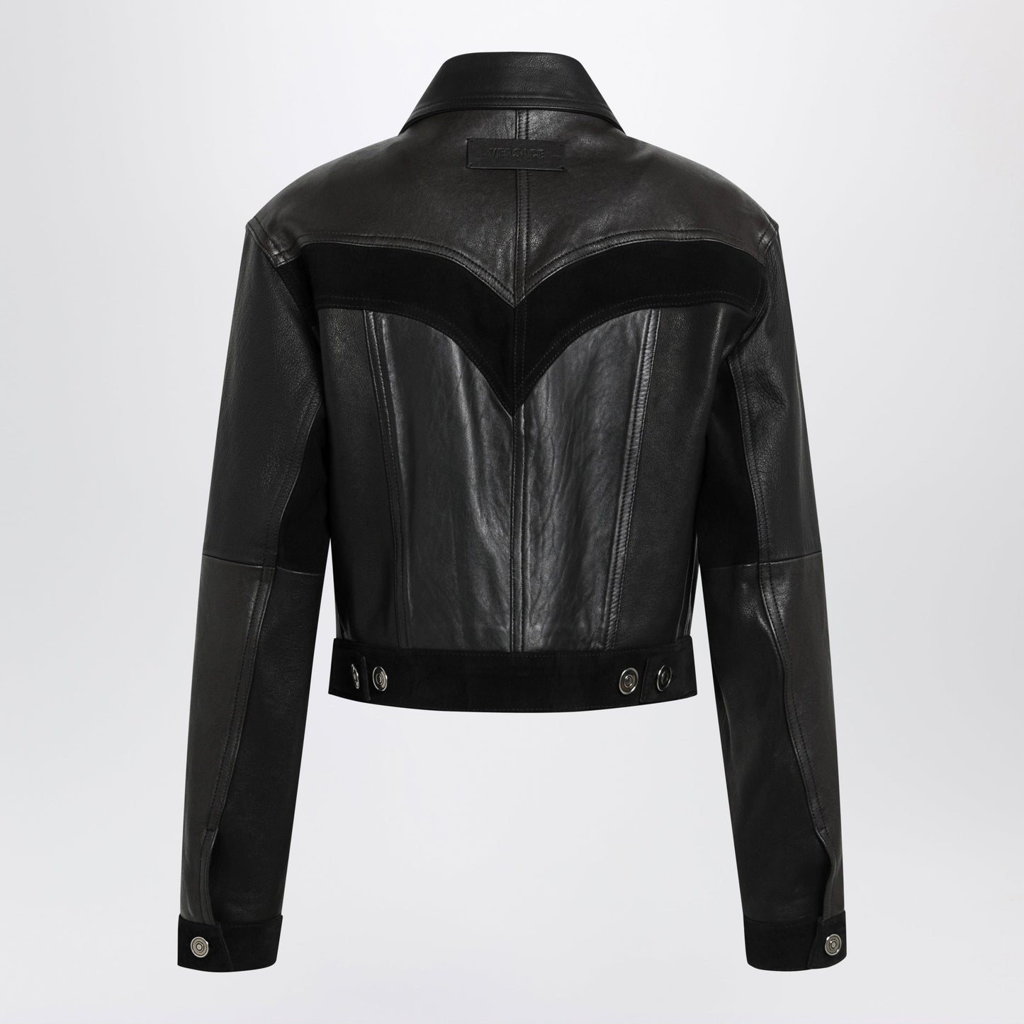 Versace Slim Black Leather Blouson Women VERSACE