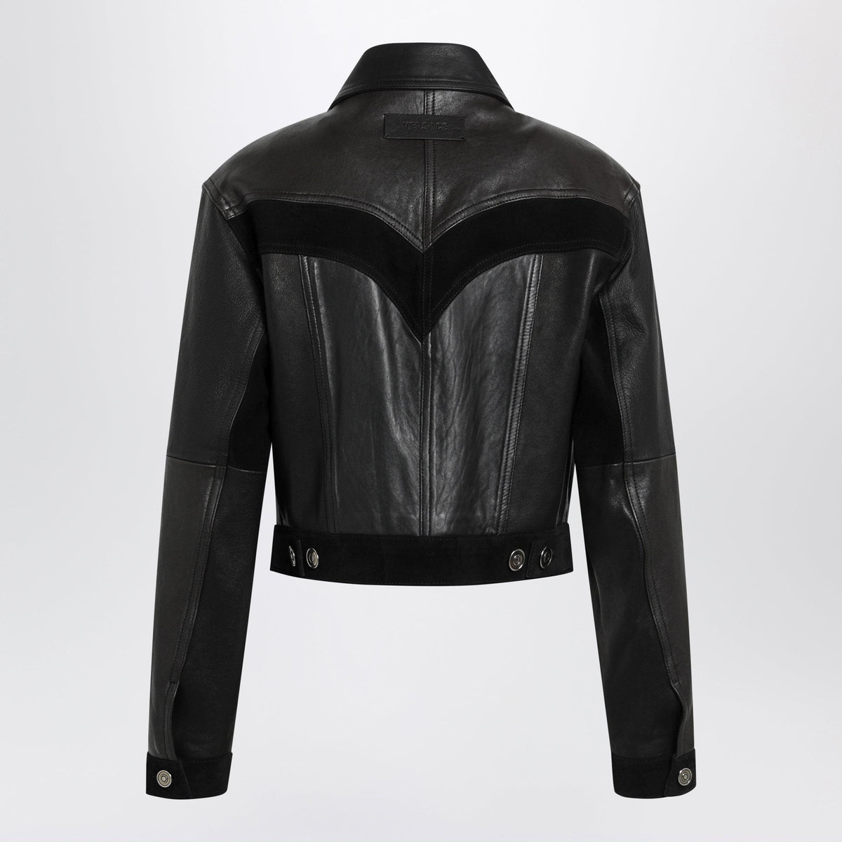 Versace Slim Black Leather Blouson Women VERSACE