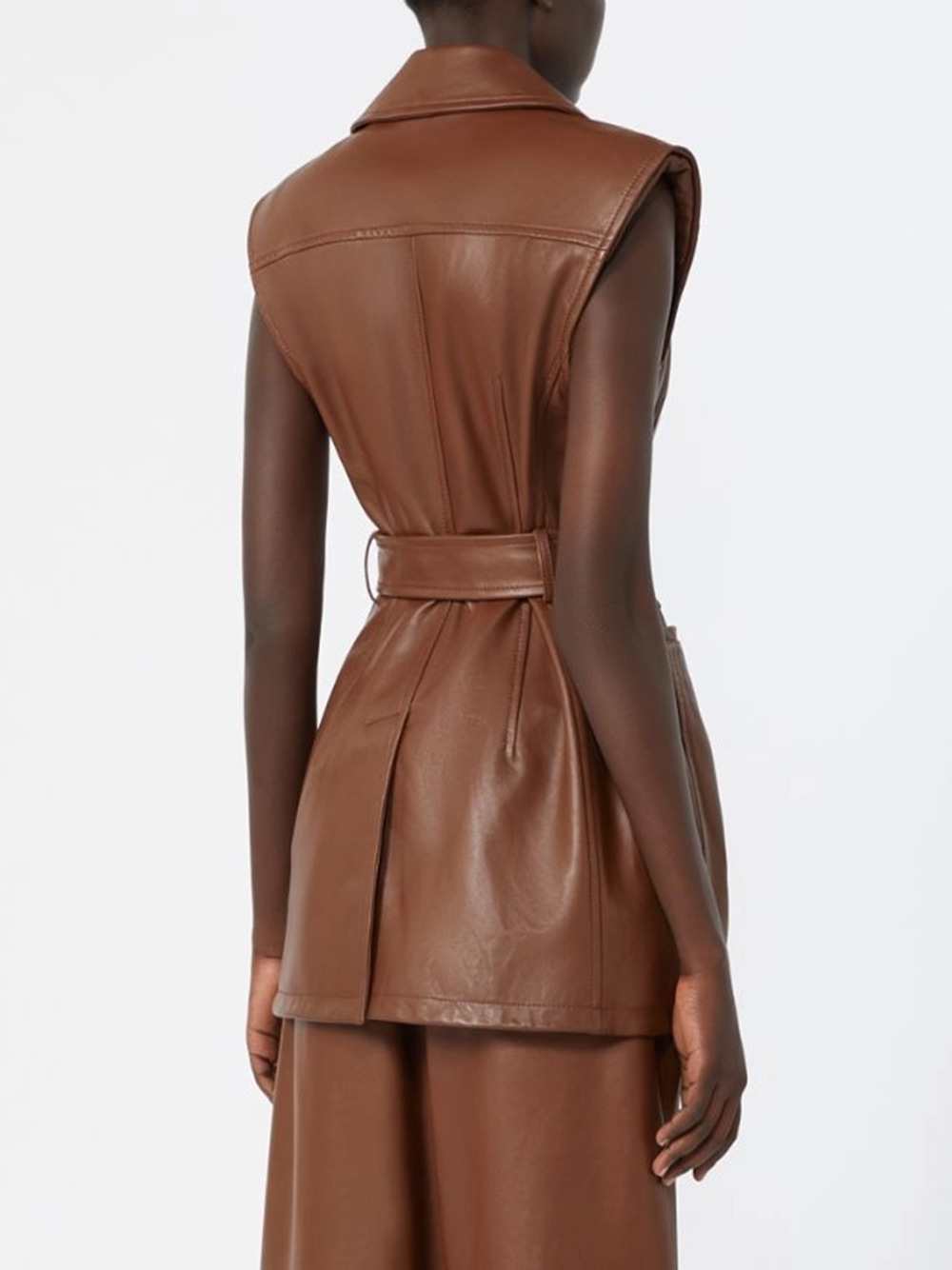 Sportmax Women Belted Sleeveless Jacket SPORTMAX