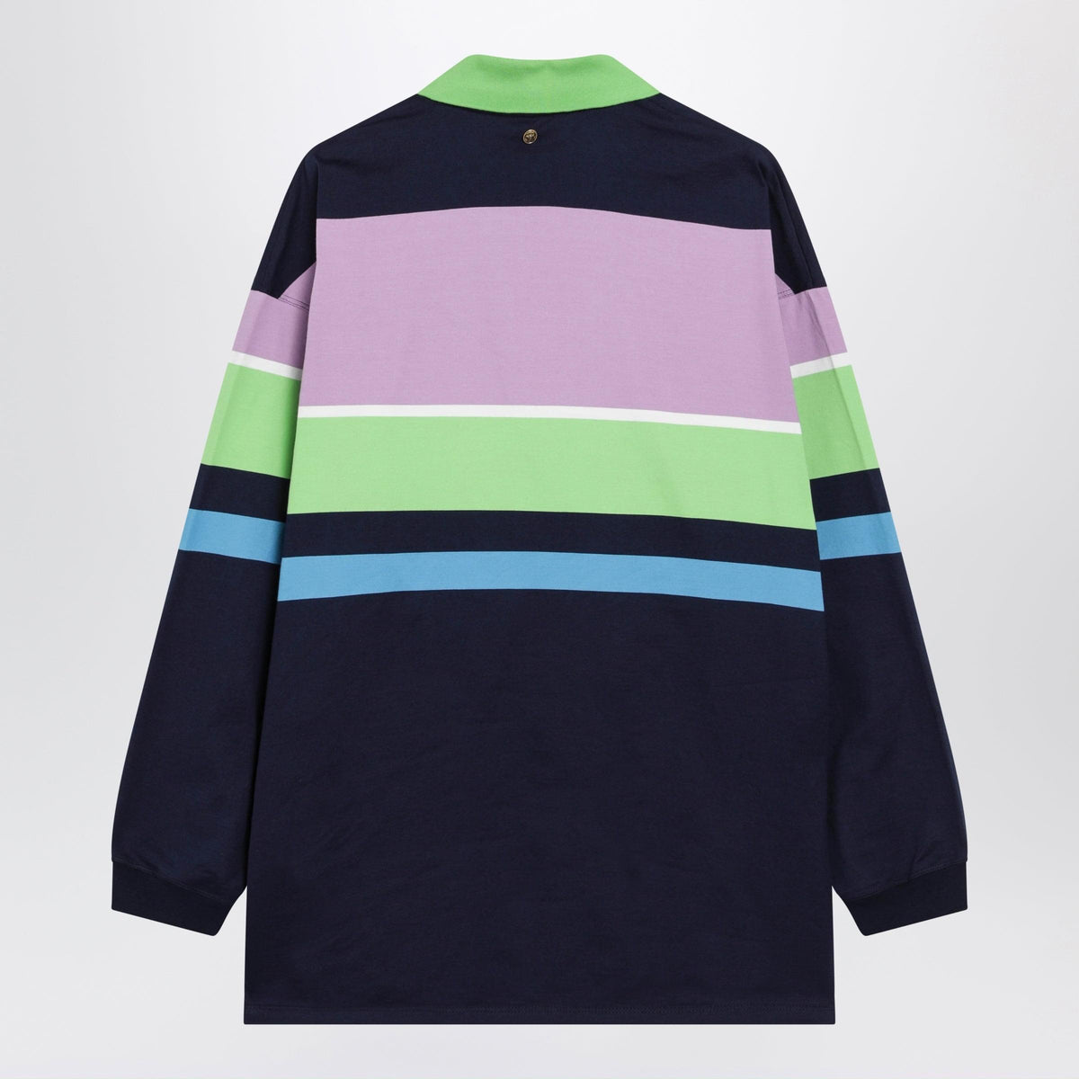 Versace Color-Block Striped Long-Sleeve Cotton Mini Dress Women VERSACE