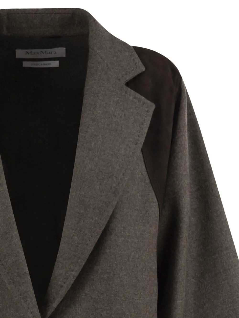 Max Mara Women Fenice Blazer In Virgin Wool With Leather Inserts MAX MARA