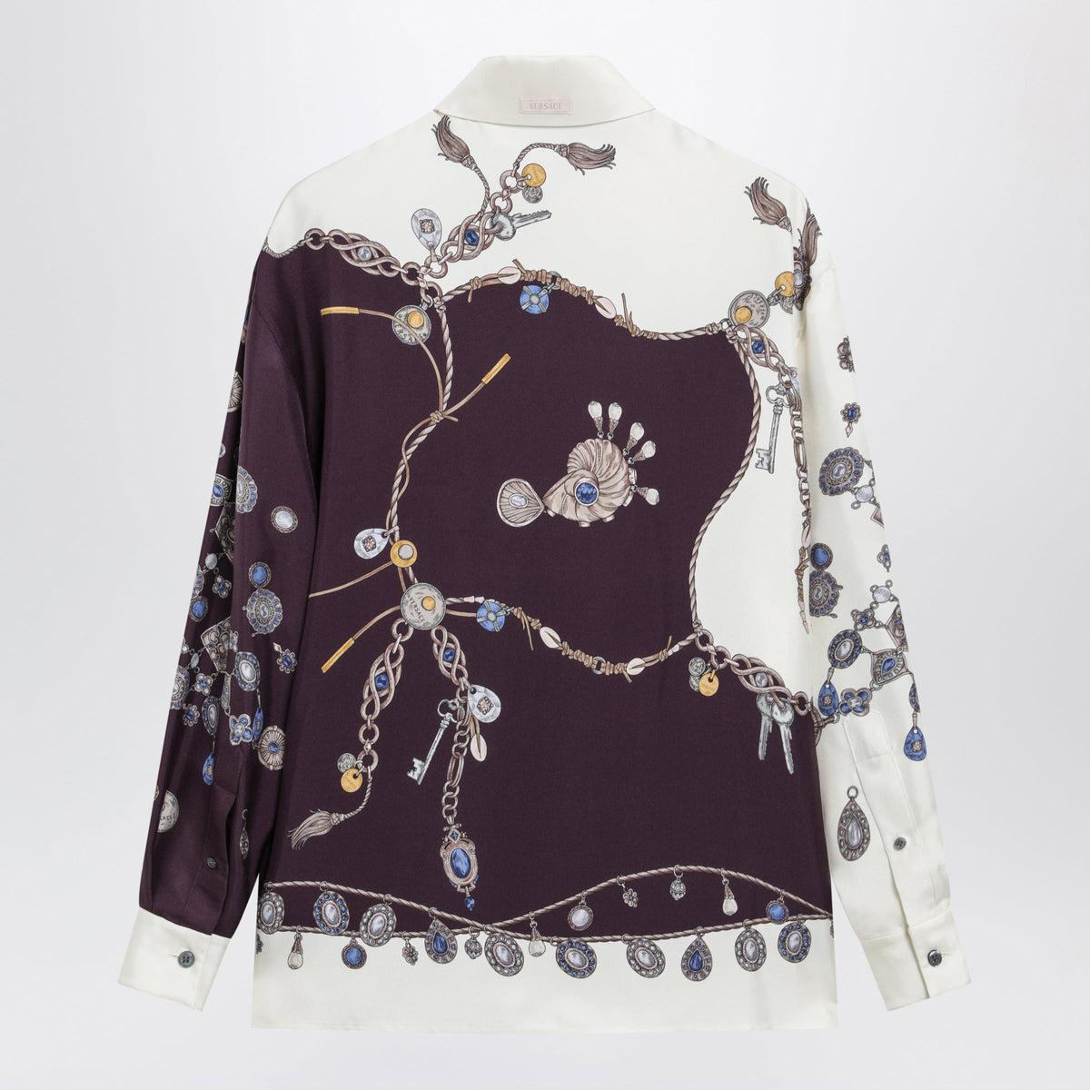 Versace Stolen Jewels Printed Shirt In Silk Twill Women VERSACE