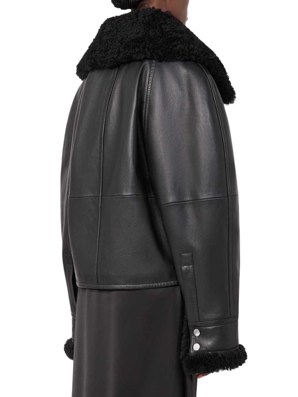 Sportmax Women Padded Leather Jacket - Black SPORTMAX