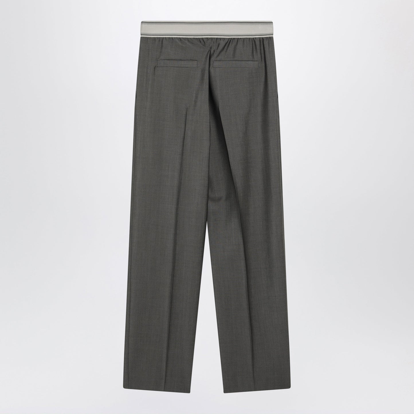 Versace Cold Grey Mohair Wool Trousers Women VERSACE