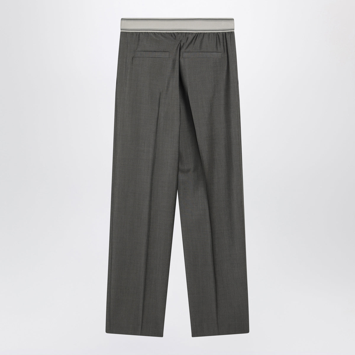 Versace Cold Grey Mohair Wool Trousers Women VERSACE
