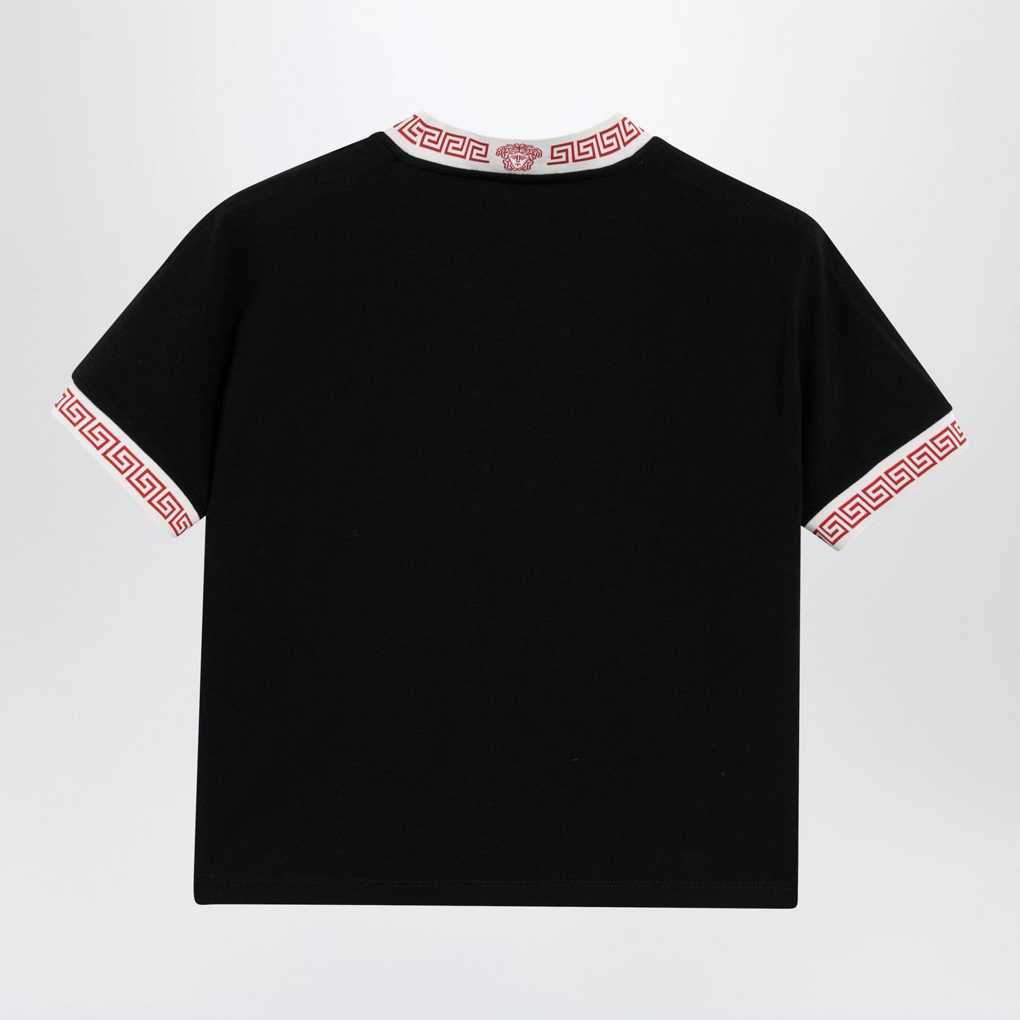 Versace Black Stretch Cotton Jersey T-Shirt Women VERSACE