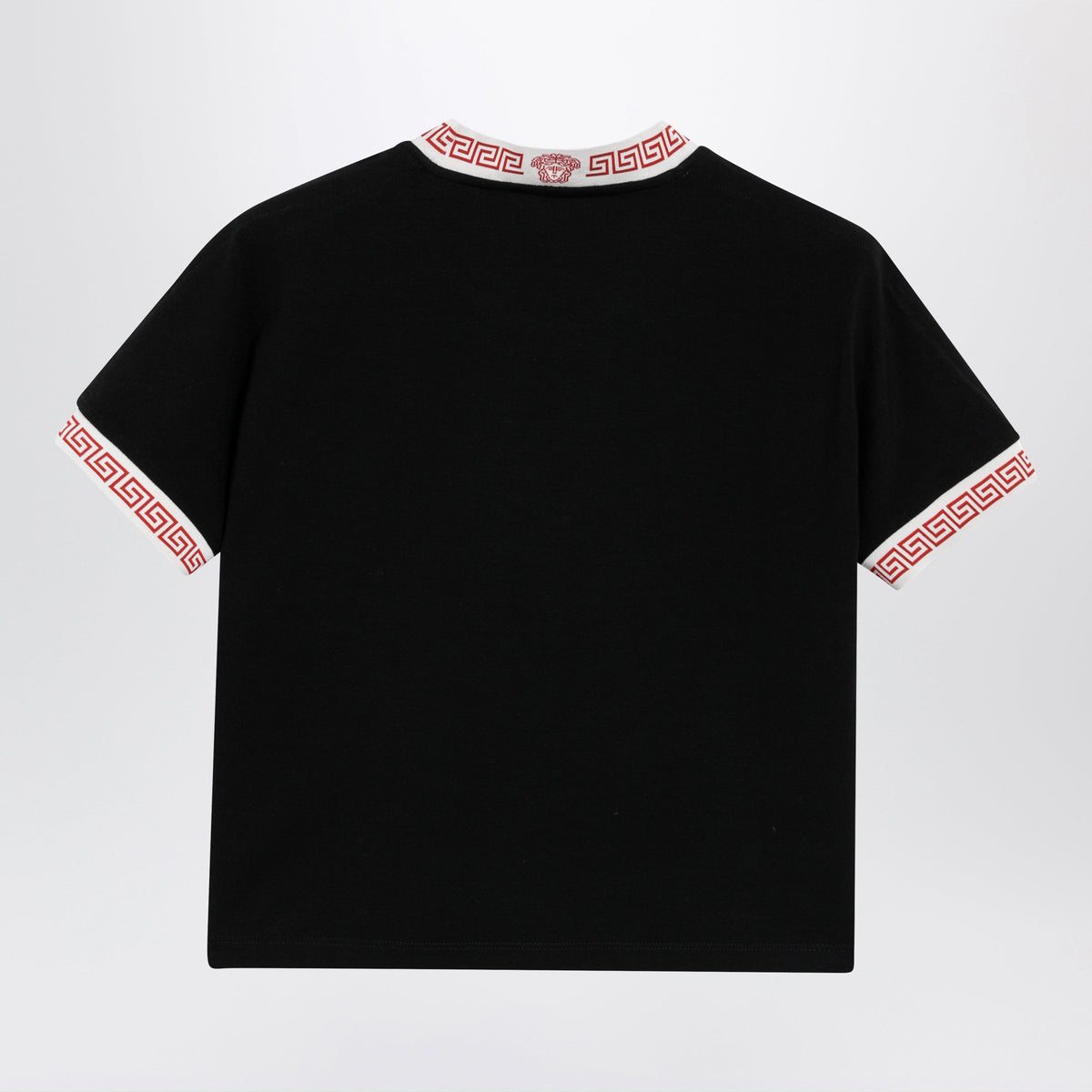 Versace Black Stretch Cotton Jersey T-Shirt Women
