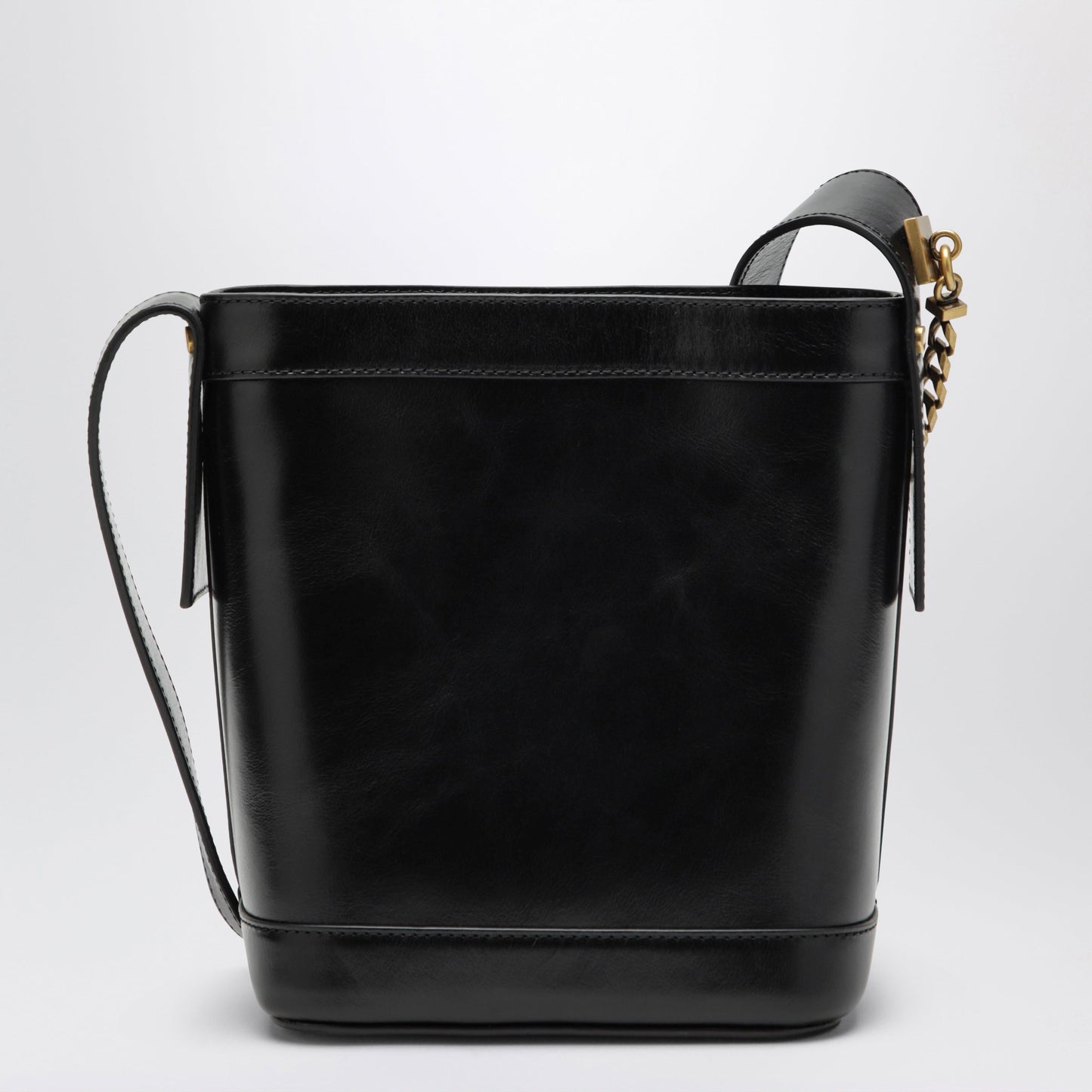 Versace Black Leather Bucket Bag Women VERSACE