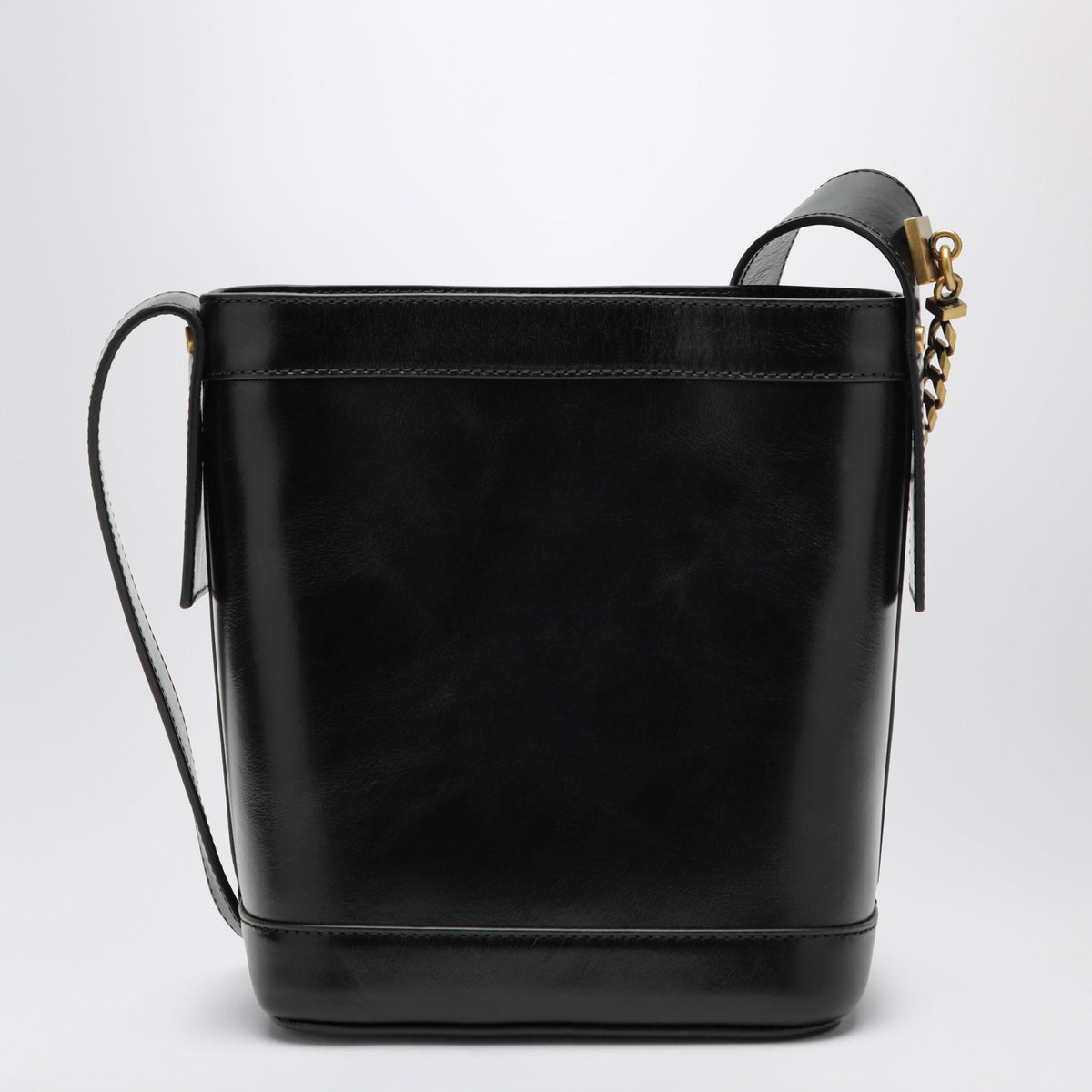 Versace Black Leather Bucket Bag Women VERSACE
