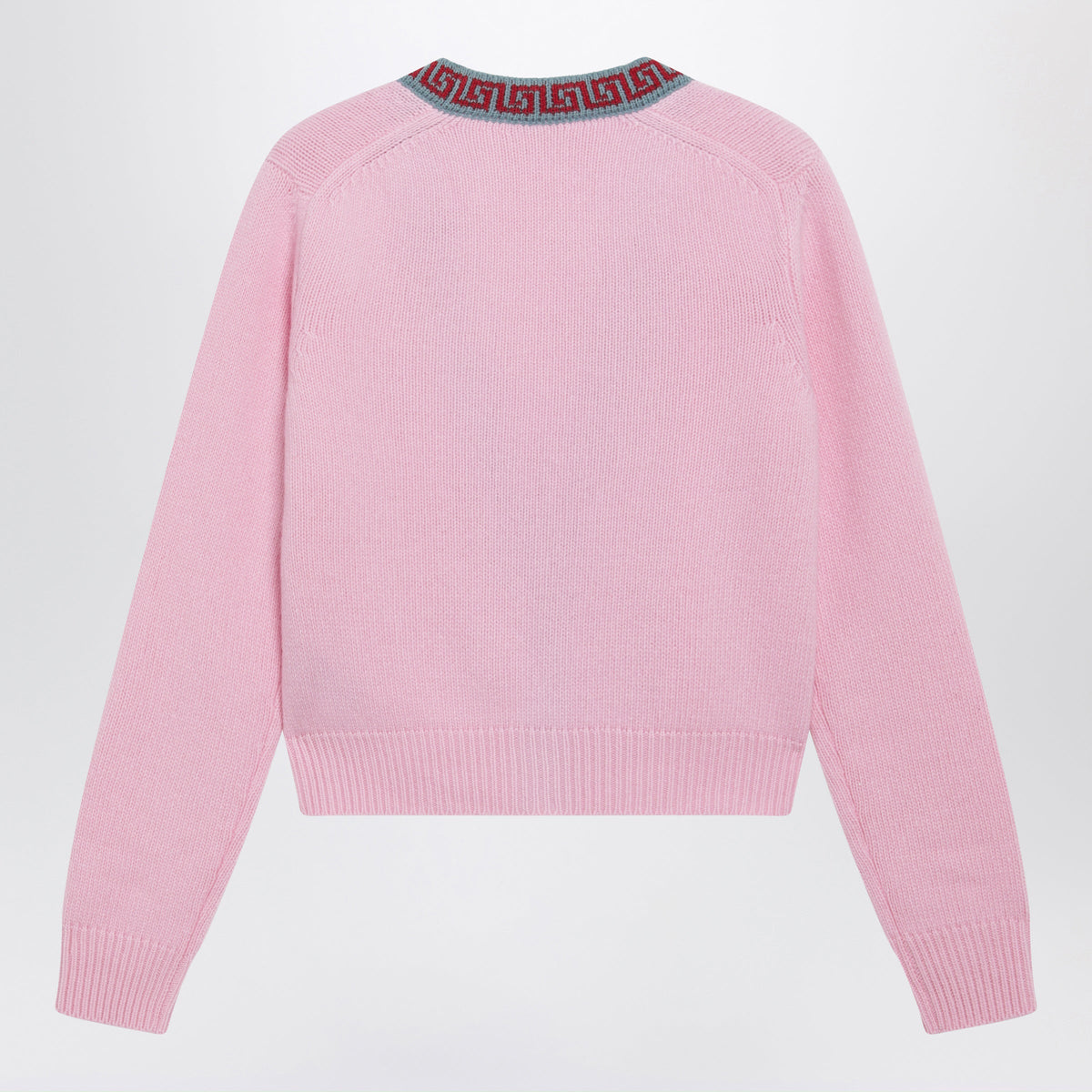 Versace Pink Cardigan In Wool And Cashmere Women VERSACE