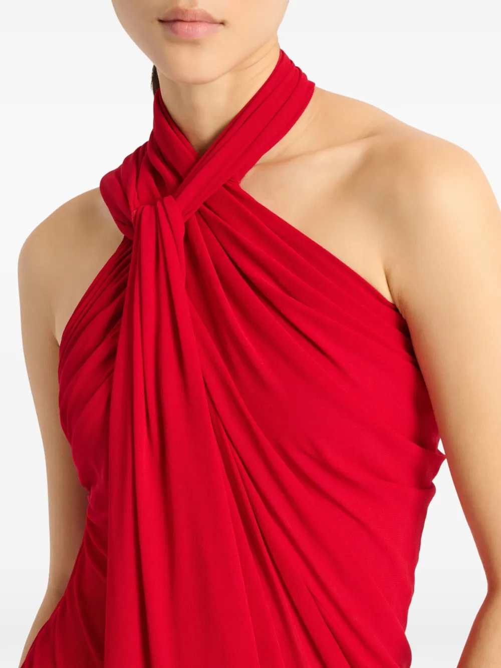 Balmain Women Draped Jersey Maxi Dress BALMAIN