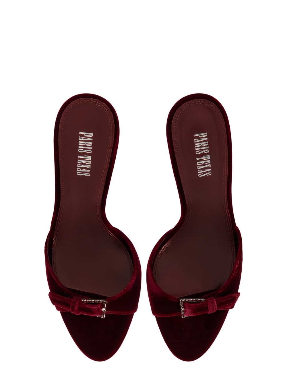 Paris Texas Women Velvet Mules With Jewel Buckle PARIS TEXAS