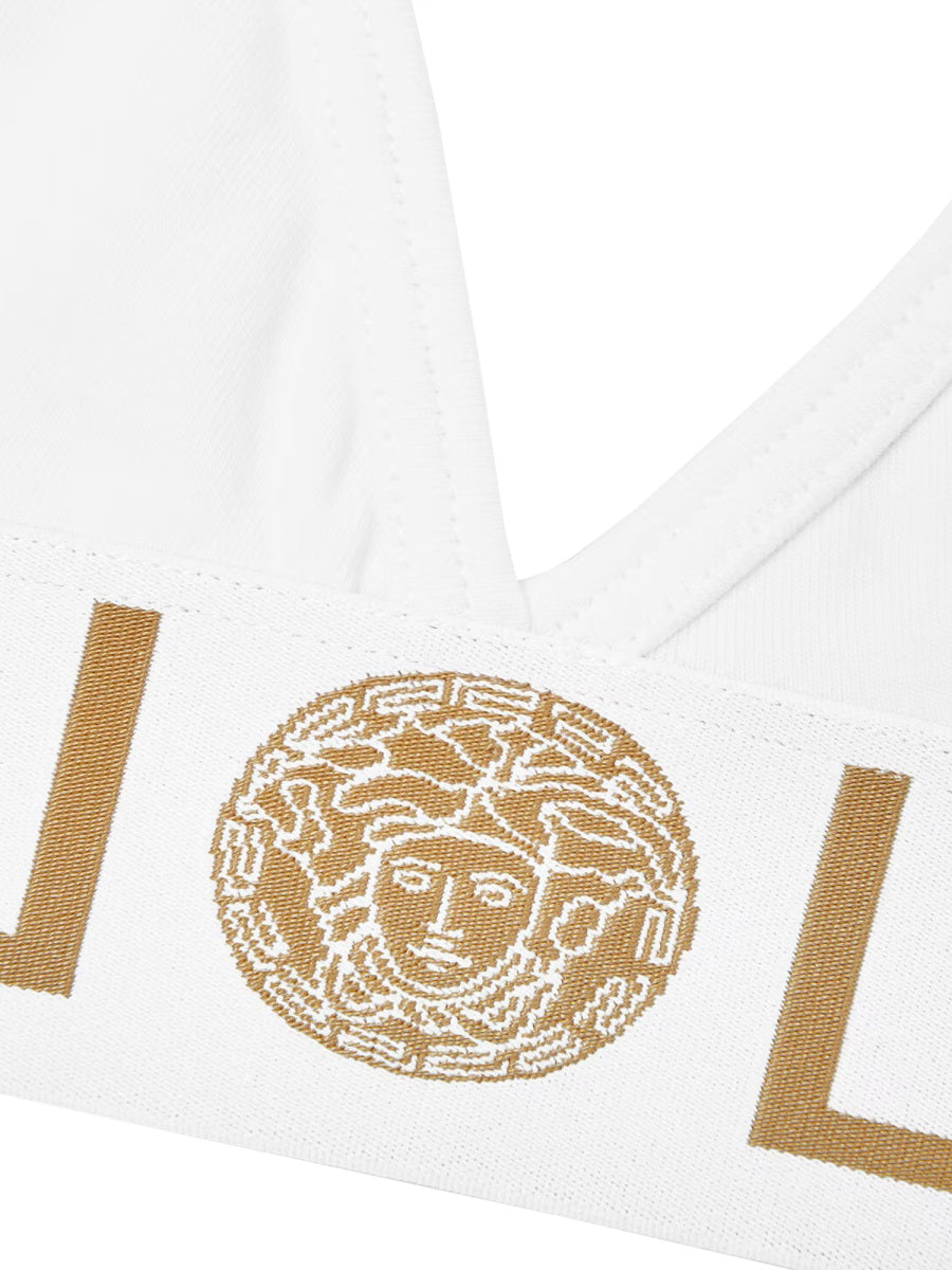 Versace Women Cotton Jersey Triangle Bralette VERSACE