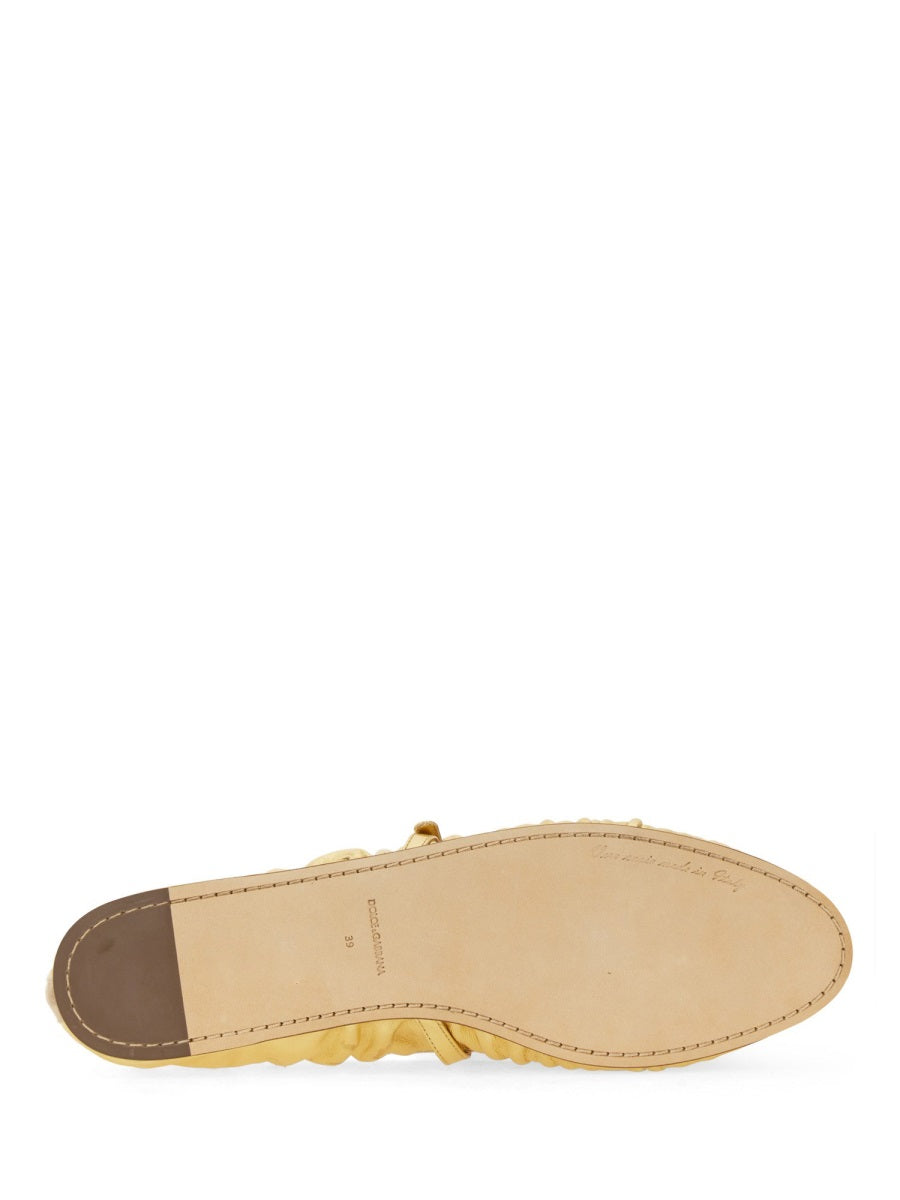 Dolce & Gabbana Women Mordoré Nappa Ballerina DOLCE & GABBANA