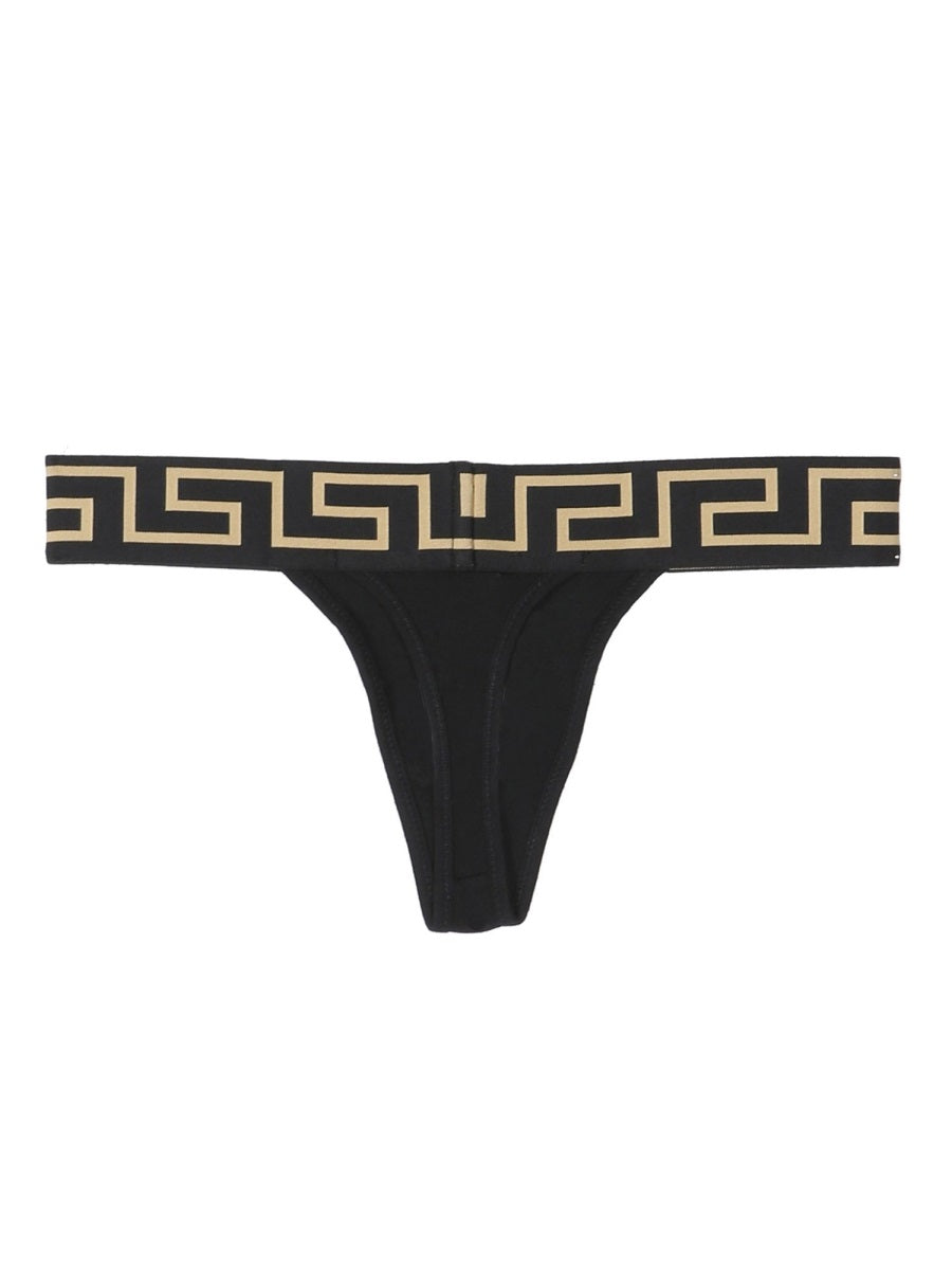 Versace Women Thong With Greek VERSACE