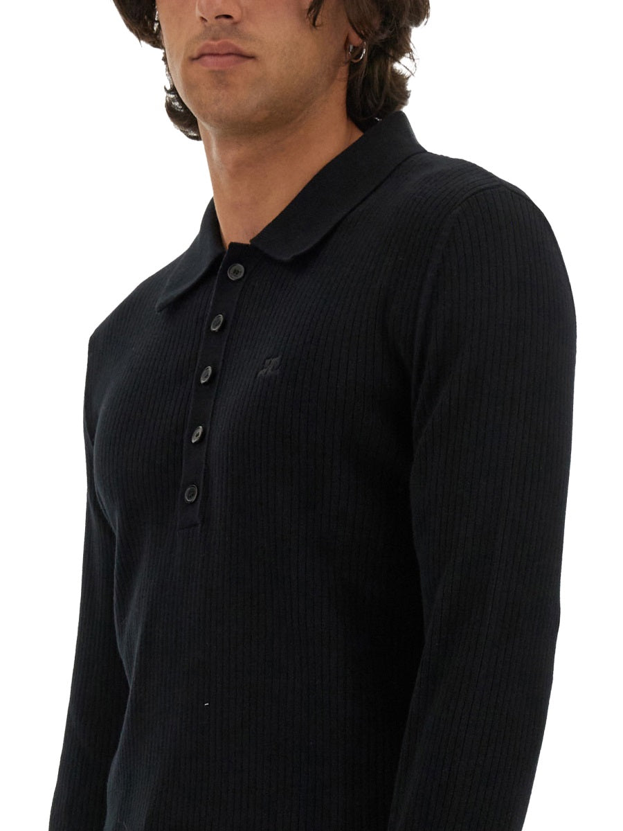 Courreges Men Polo With Logo COURREGES