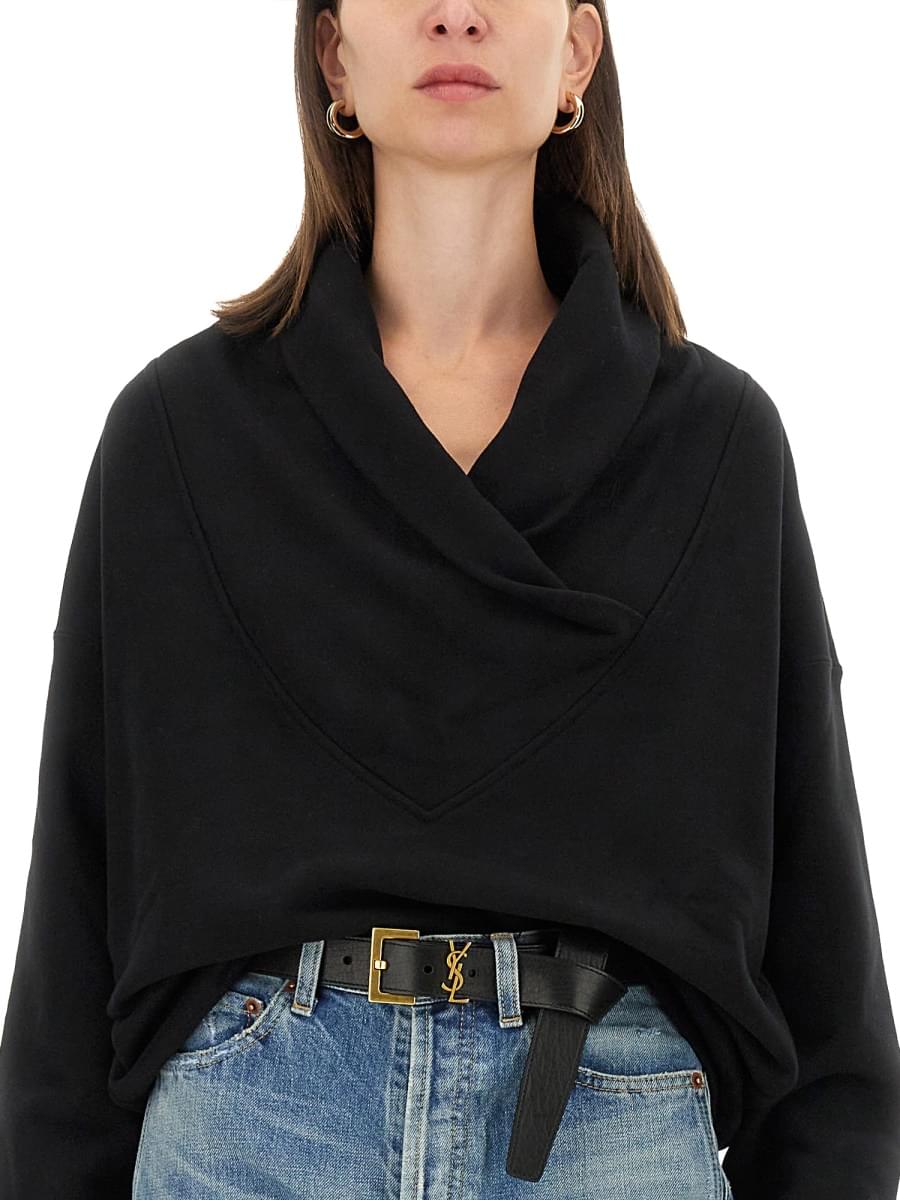 Saint Laurent Women V-Neck Sweatshirt SAINT LAURENT