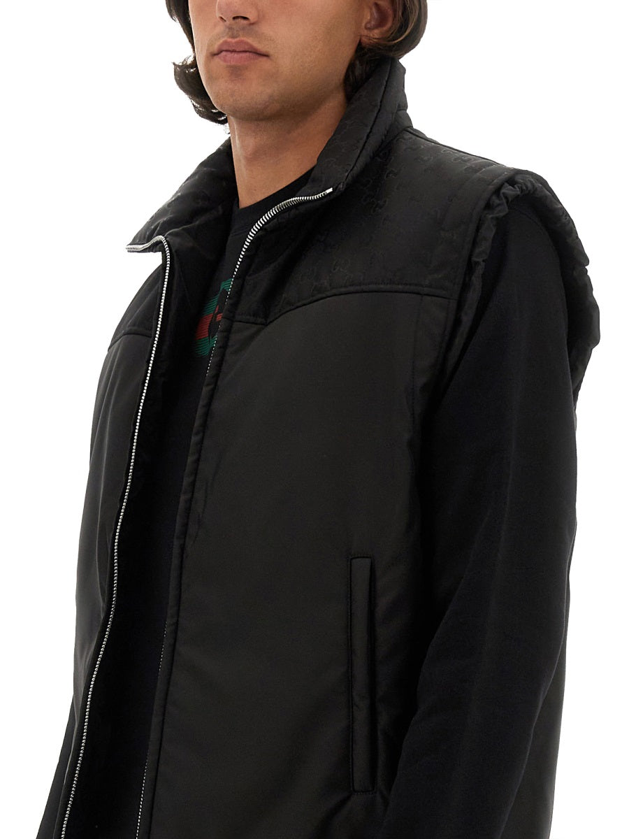 Gucci Men Nylon Gg Vest GUCCI
