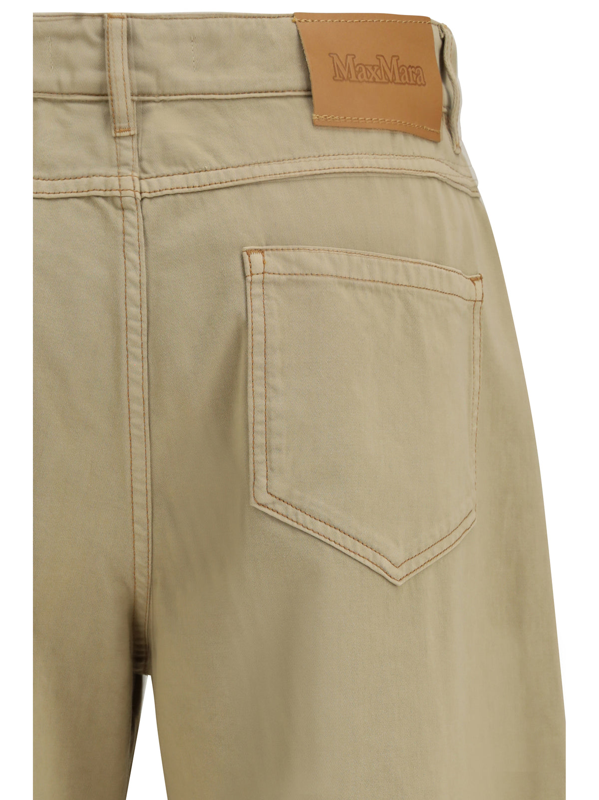 Max Mara Studio Women Baggy Pants In Pure Cotton Satin MAX MARA STUDIO