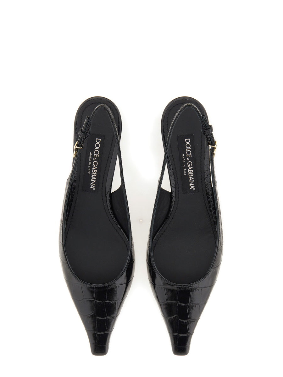 Dolce & Gabbana Women Slingback With Logo DOLCE & GABBANA