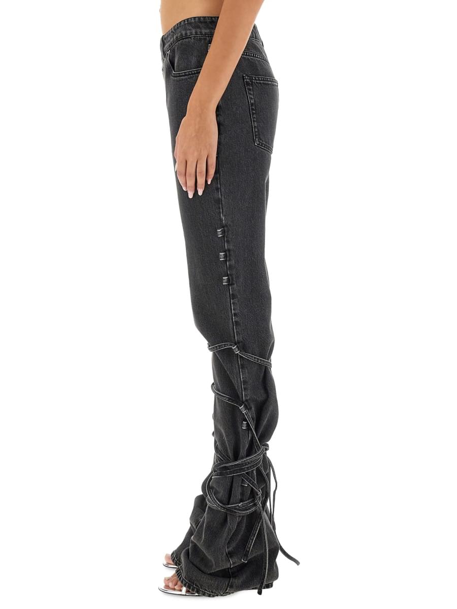 Alexander Mcqueen Women Jeans With Knotted Detail ALEXANDER MCQUEEN