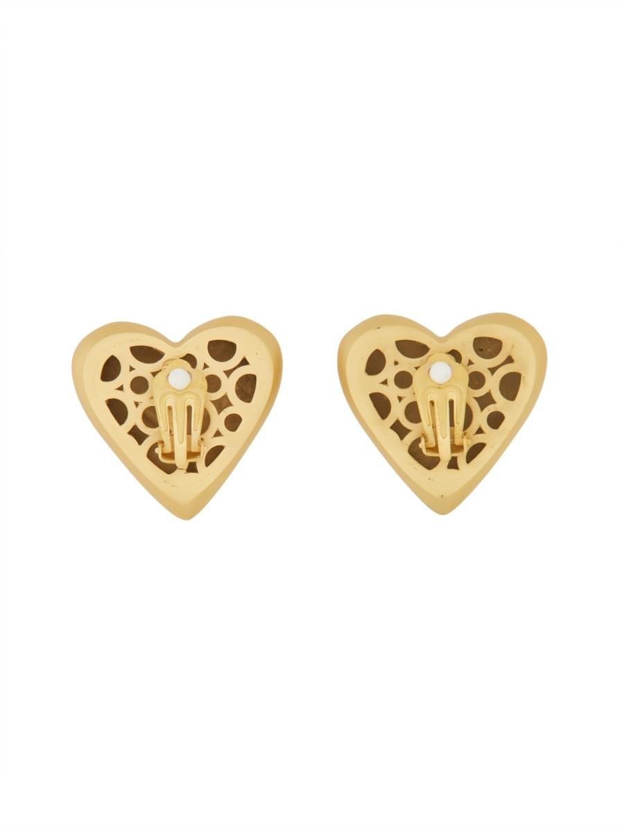 Dolce & Gabbana Women Heart Earrings With Dg Logo DOLCE & GABBANA
