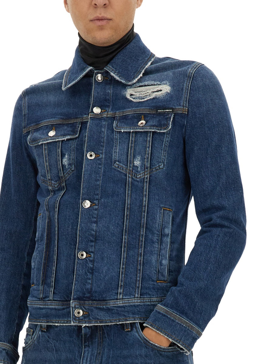 Dolce & Gabbana Men Strethc Denim Jacket DOLCE & GABBANA