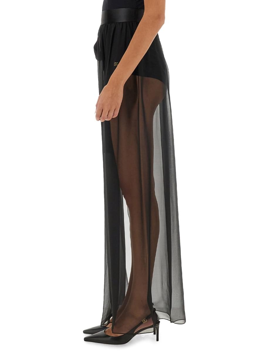 Dolce & Gabbana Women Silk Chiffon Long Skirt DOLCE & GABBANA