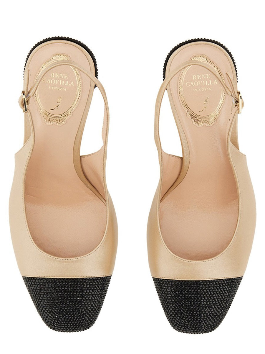 Rene Caovilla Women Sling Back With Rhinestones RENE CAOVILLA