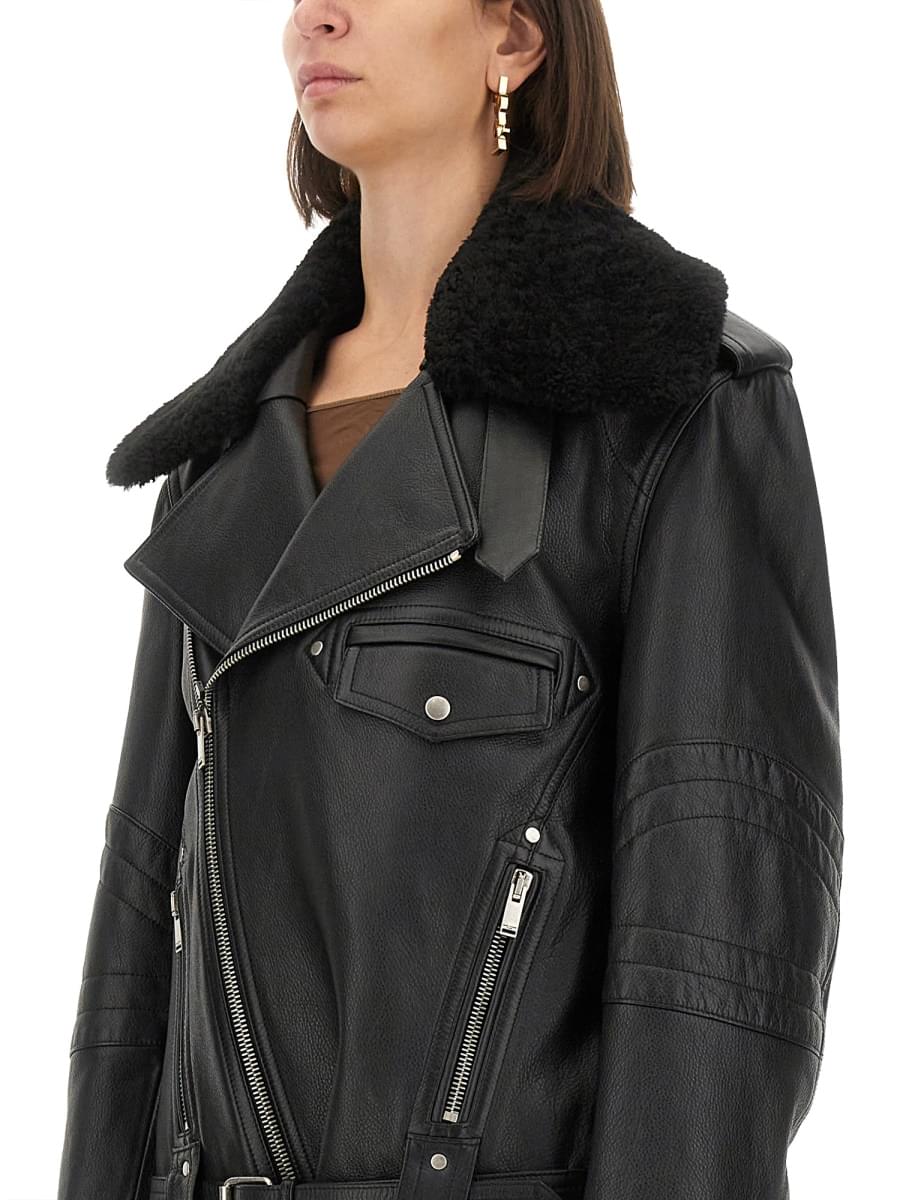 Saint Laurent Women Leather Biker Jacket SAINT LAURENT