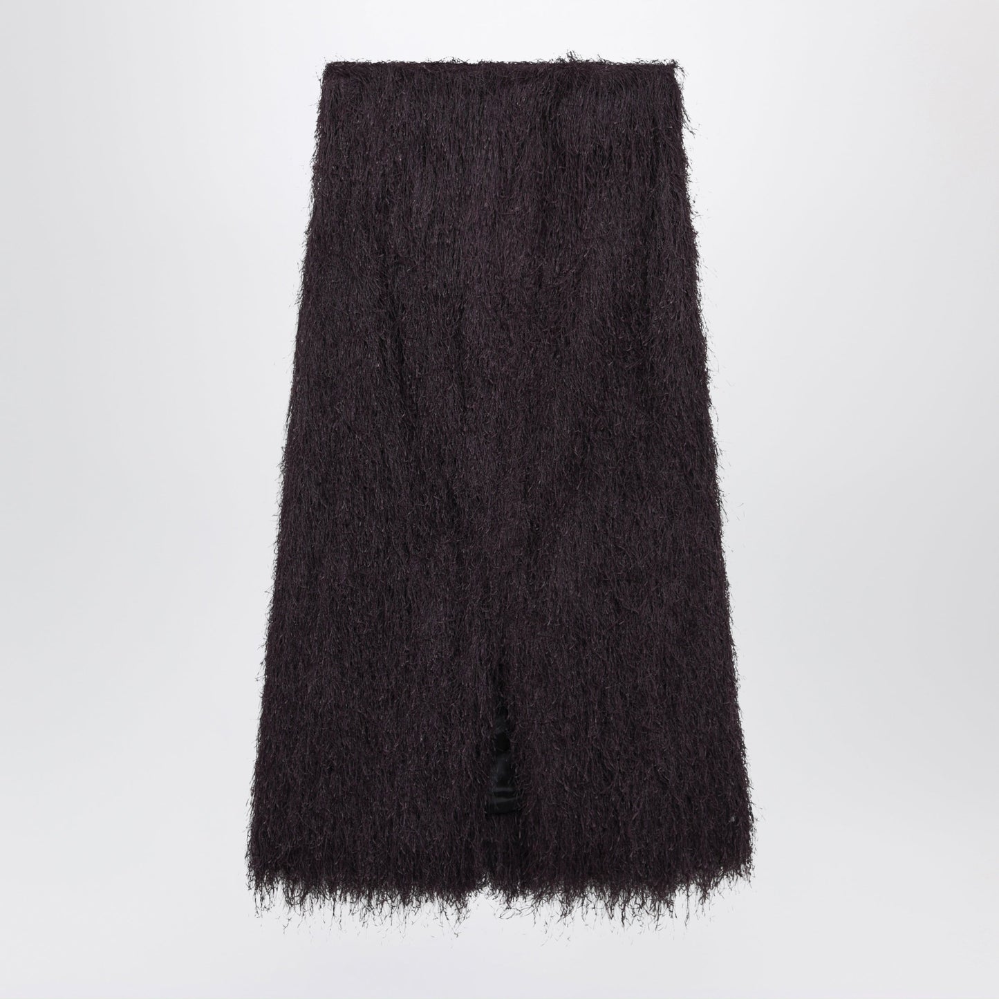 Dries Van Noten Dark Purple Midi Skirt With Fringes Women DRIES VAN NOTEN